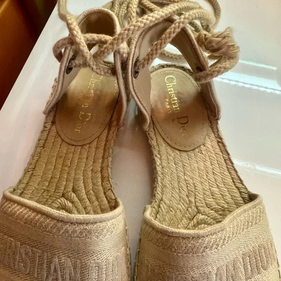 ✨ Authentic Christian Dior Espadrille Sandals ✨ - Picture 2 of 5
